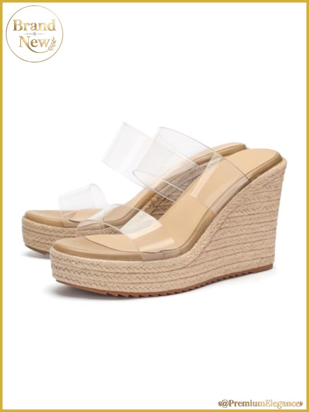 Wedge Sandals Espadrilles Slip On Open Toe Platform Summer Shoes